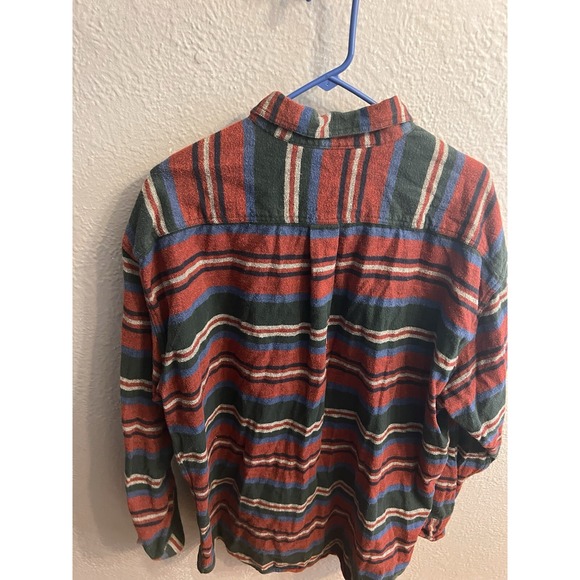 J Crew Shirt Mens Size XXL Flannel Striped Outdoors Button Front Rugged - Picture 3 of 6